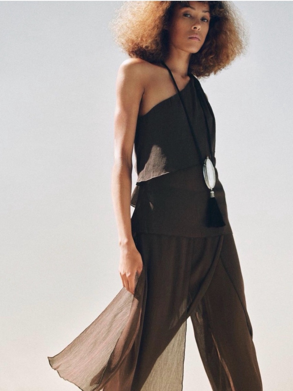 Zara textured asymmetric top